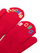 Muffole per bambina Bobo Choses rossi con design a due dita - Rubino Kids