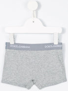 Mutande per bambino Dolce & Gabbana Kids grigio con logo sull'elastico - Rubino Kids