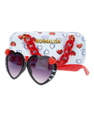 Occhiali da sole per bambina Monnalisa nero e rosso x Hello Kitty a cuore - Rubino Kids
