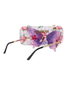 Occhiali da sole per bambina Monnalisa viola con design a farfalla - Rubino Kids