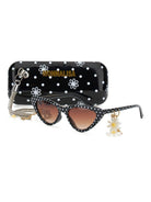 Occhiali per bambina Monnalisa neri con motivo a pois - Rubino Kids