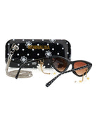 Occhiali per bambina Monnalisa neri con motivo a pois - Rubino Kids