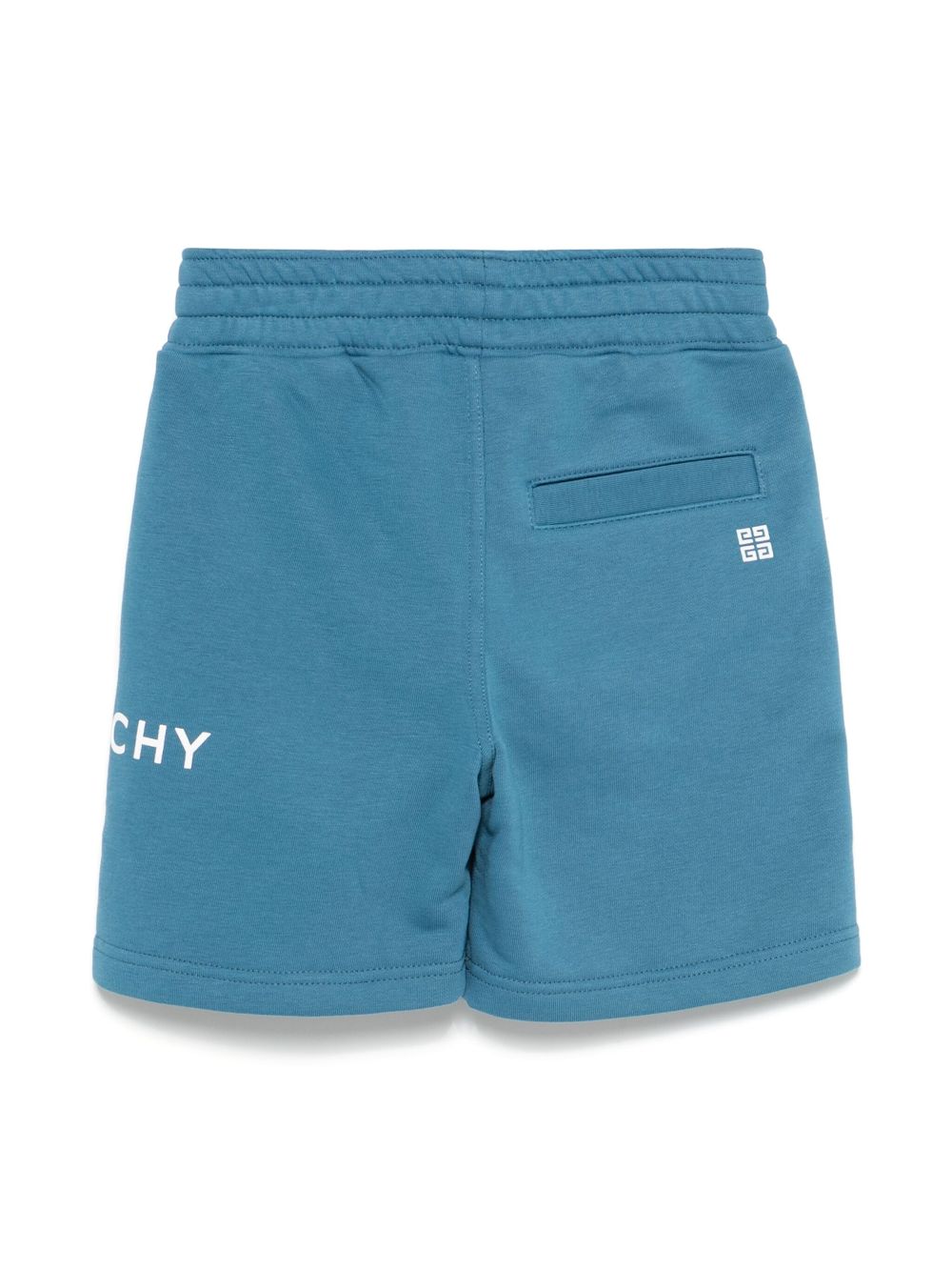 Pantaloncini con stampa logo per bambino Givenchy Kids blu con motivo distintivo 4G - Rubino Kids