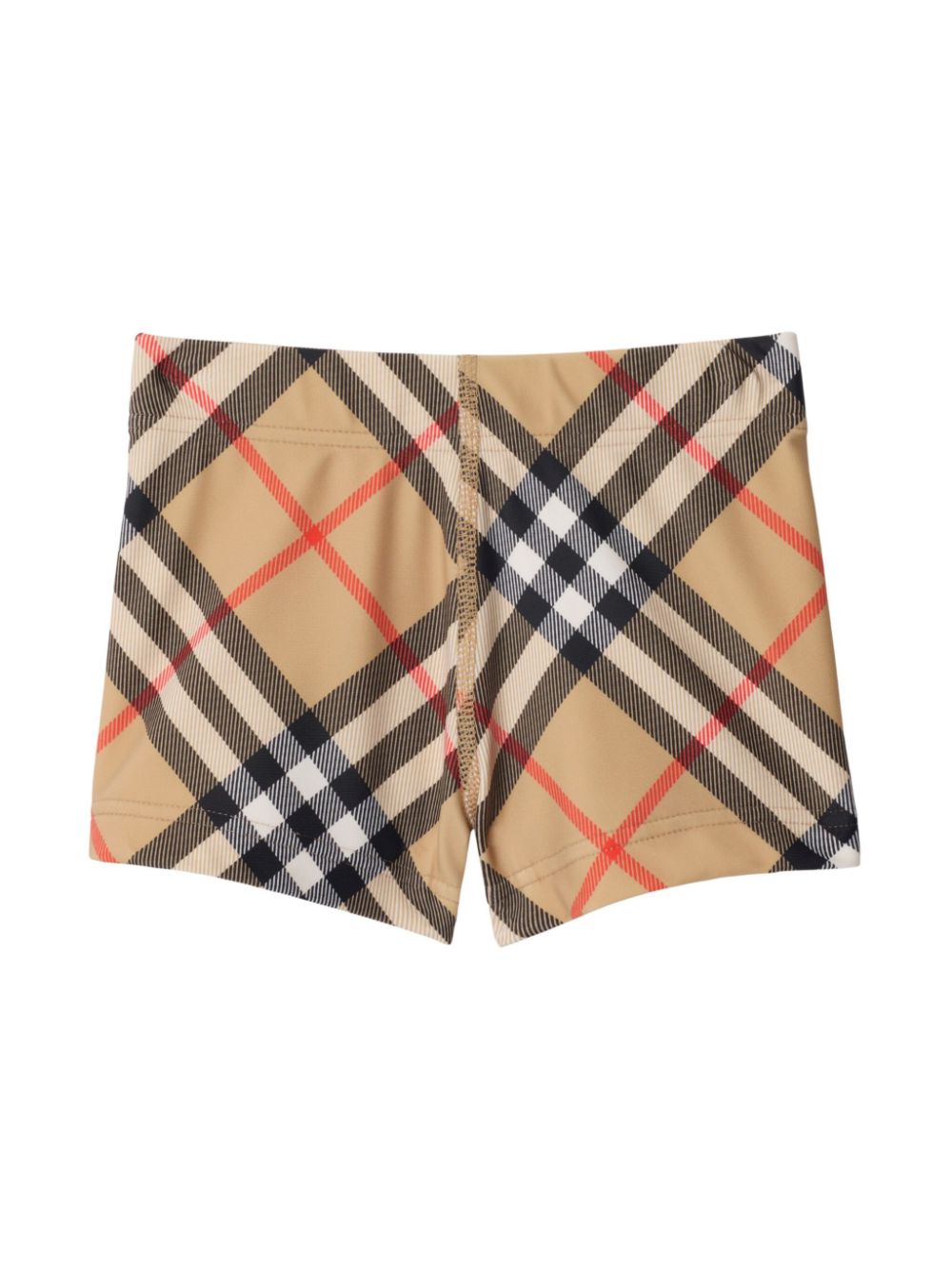 Pantaloncini da bagno Vintage Check per neonato Burberry Kids beige con elastico in vita - Rubino Kids