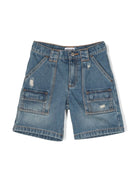 Pantaloncini in denim invecchiato - Rubino Kids