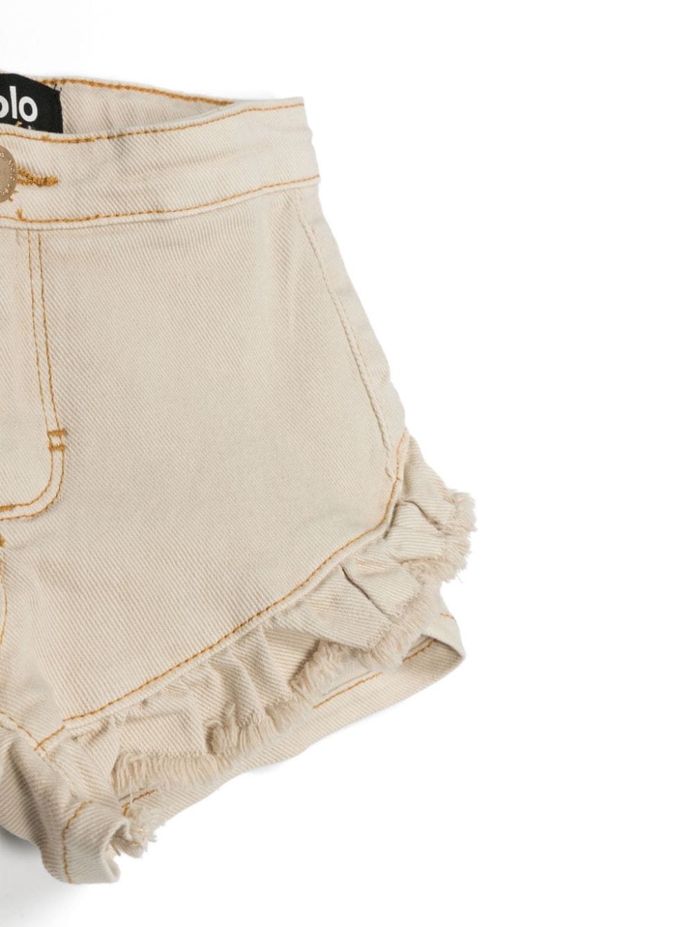 Pantaloncini in twill con volant - Rubino Kids