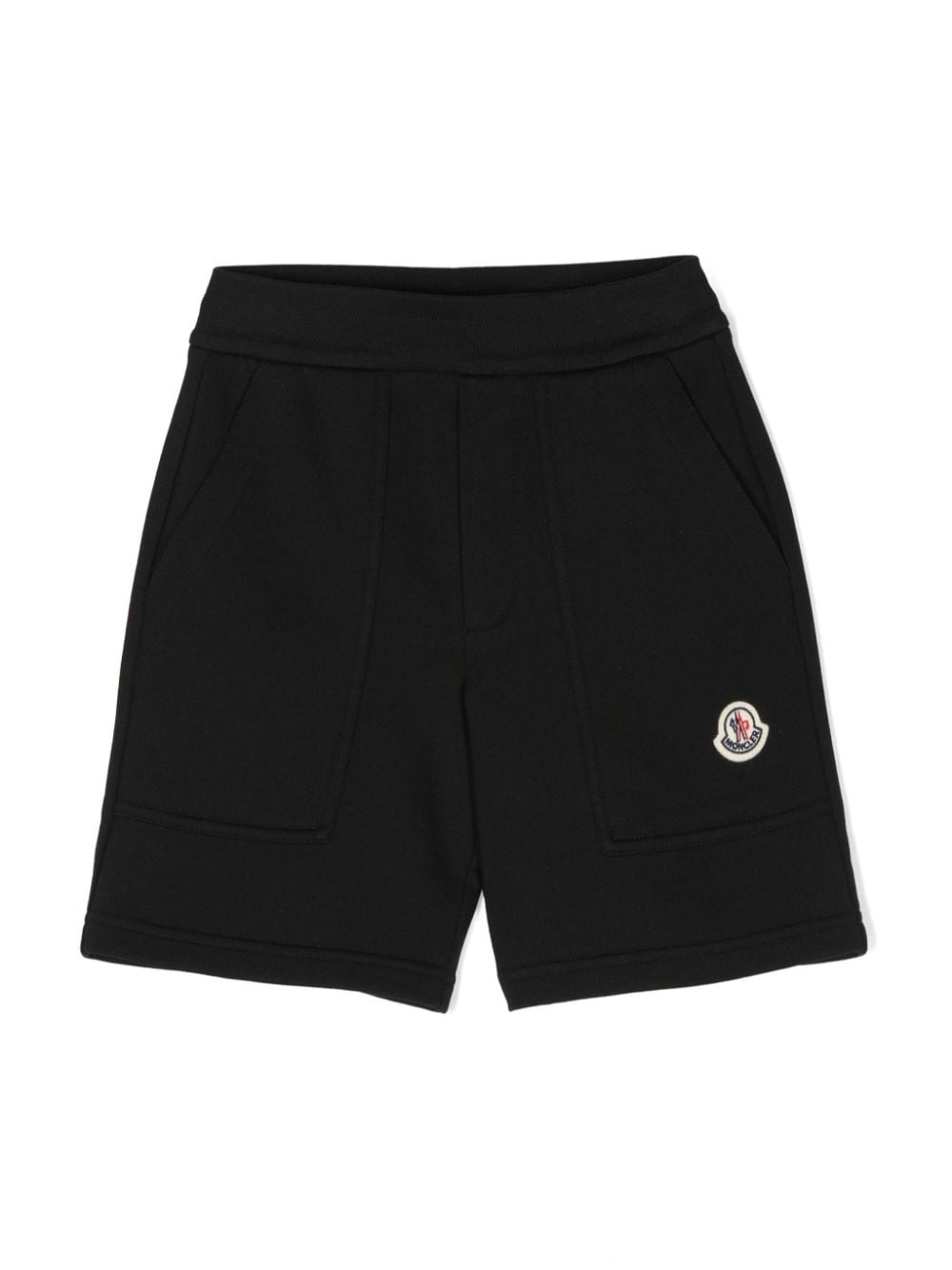 Pantaloncini per bambino Moncler Enfant neri con orlo dritto - Rubino Kids