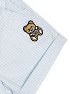 Pantaloncini per neonato Moschino Kids bianchi con logo Teddy - Rubino Kids