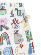 Pantaloncini per neonato Stella McCartney Kids bianco con stampa grafica - Rubino Kids