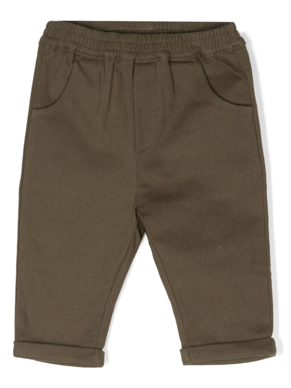 Pantalone verde militare per neonato con logo sul retro Donsje - Rubino Kids