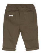 Pantalone verde militare per neonato con logo sul retro Donsje - Rubino Kids