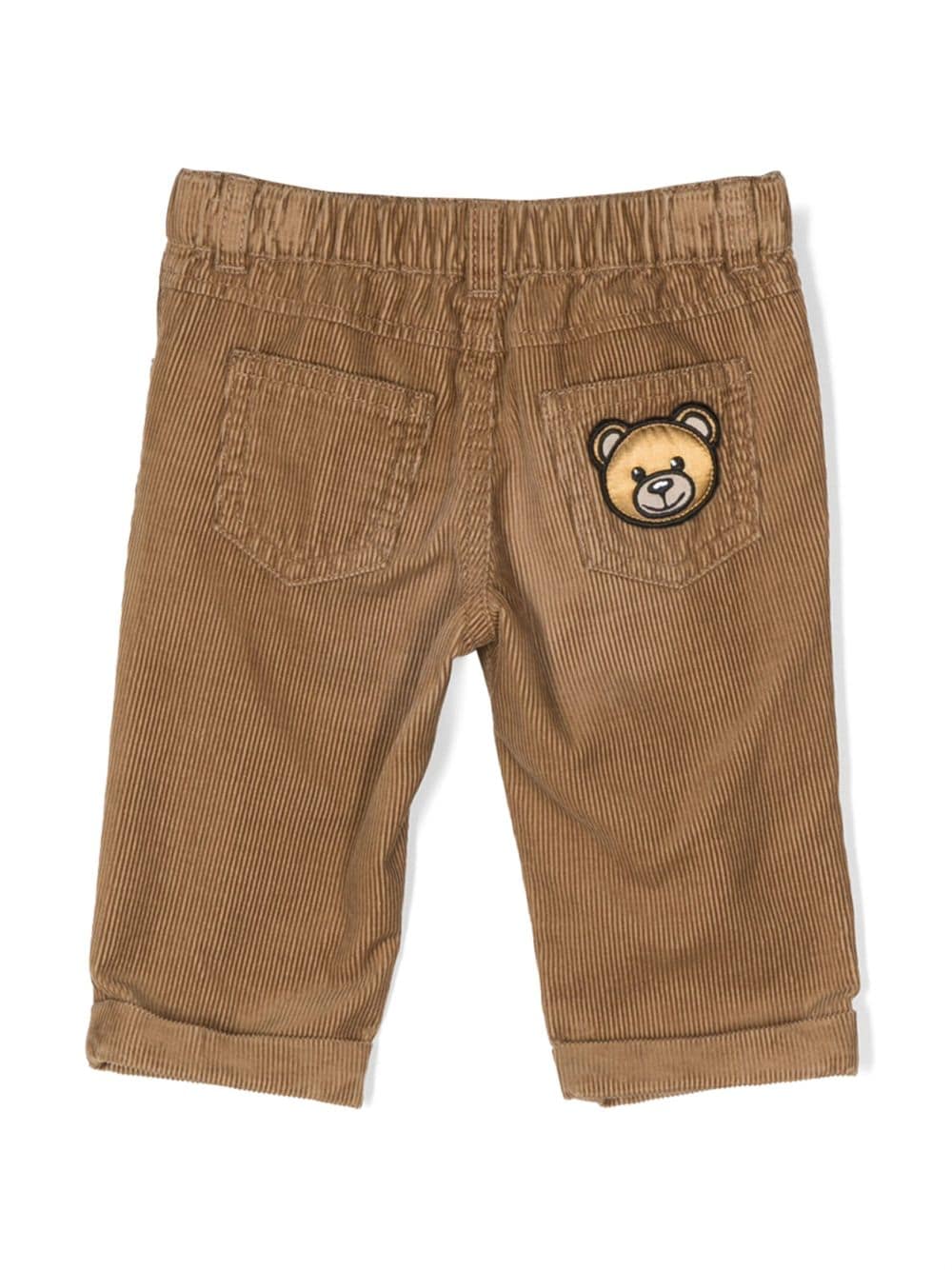 Pantaloni a coste con applicazione Teddy Bear - Rubino Kids