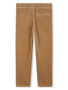 Pantaloni a coste per bambino BOSS Kidswear beige con vita elasticizzata sul retro - Rubino Kids