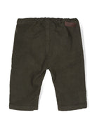 Pantaloni a coste per neonato Bonpoint verde con misto cotone - Rubino Kids