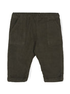 Pantaloni a coste per neonato Bonpoint verde con misto cotone - Rubino Kids