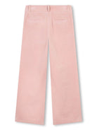 Pantaloni a gamba ampia per bambina Chloé Kids rosa con passanti - Rubino Kids