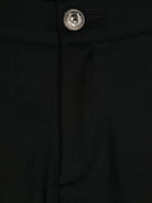 Pantaloni a gamba dritta per bambino Balmain Kids nero con toppa con logo sul retro - Rubino Kids