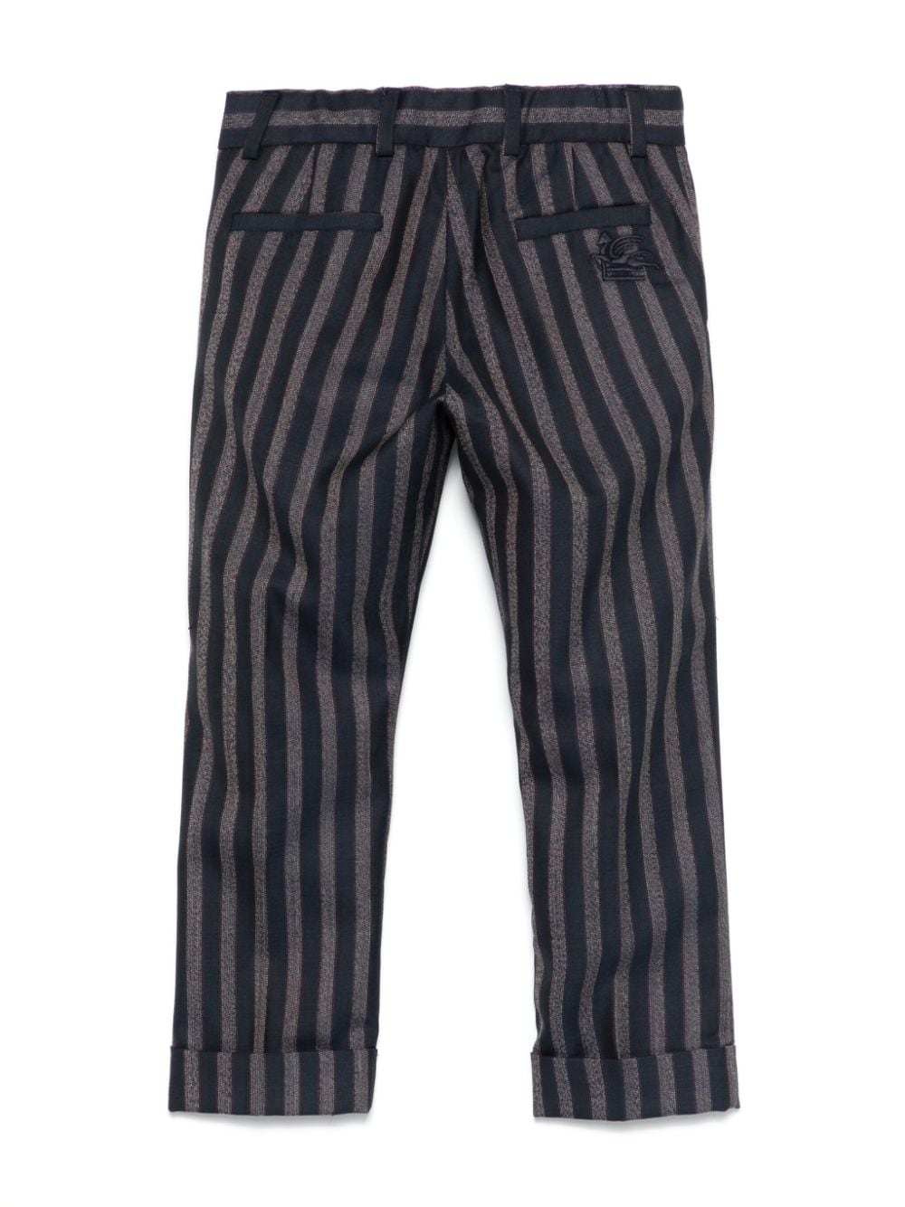 Pantaloni a righe per bambino ETRO KIDS blu con bottoni nascosti - Rubino Kids