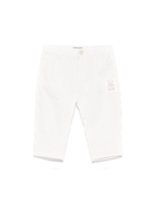 Pantaloni a righe per neonata Moschino Kids beige con passanti - Rubino Kids