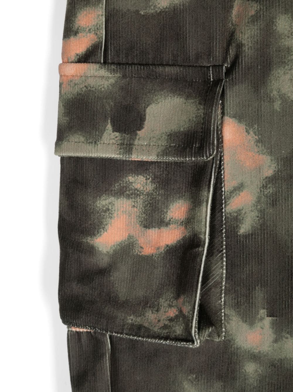 Pantaloni affusolati con stampa camouflage per bambino MSGM Kids verde con passanti - Rubino Kids