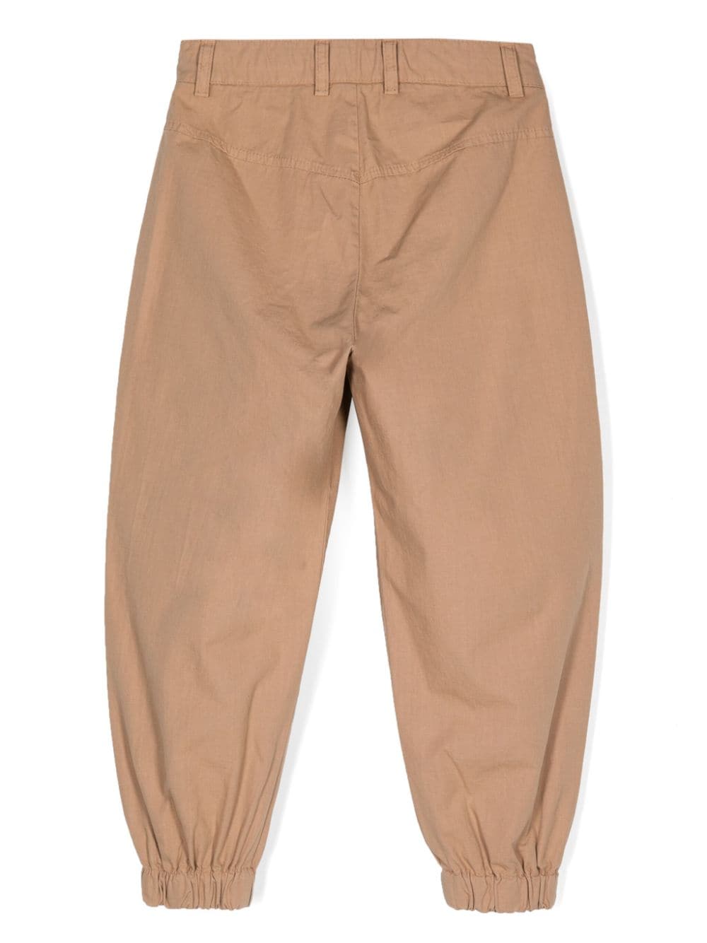 Pantaloni affusolati ripstop per bambino MSGM Kids beige con passanti - Rubino Kids