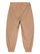 Pantaloni affusolati ripstop per bambino MSGM Kids beige con passanti - Rubino Kids