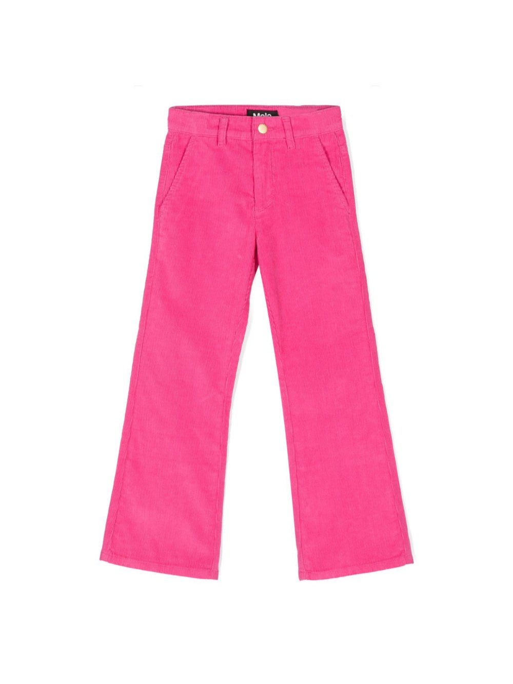 Pantaloni Aida a coste per bambina Molo rosa con passanti - Rubino Kids