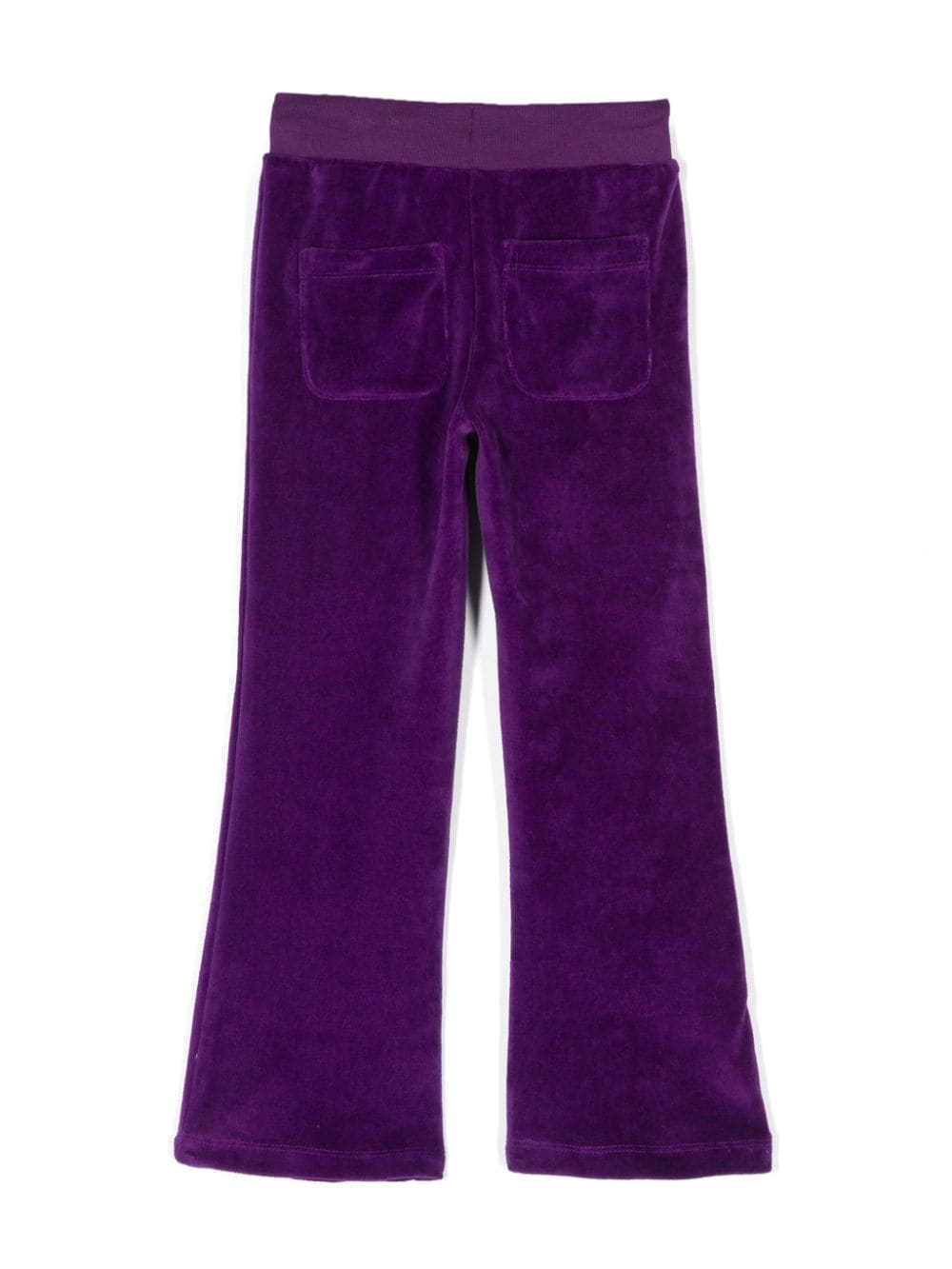 Pantaloni Annie per bambina Molo viola con logo sulla gamba - Rubino Kids