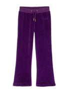 Pantaloni Annie per bambina Molo viola con logo sulla gamba - Rubino Kids