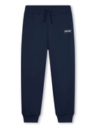 Pantaloni blu per bambina sportivi con stampa Kenzo Kids - Rubino Kids