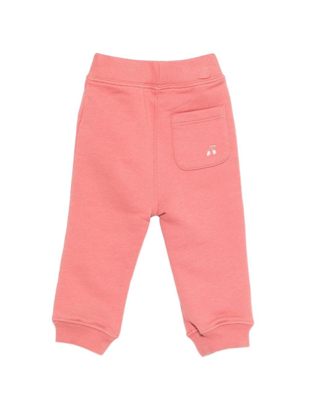 Pantaloni Bram sportivi per neonata Bonpoint rosa con ricamo logo - Rubino Kids