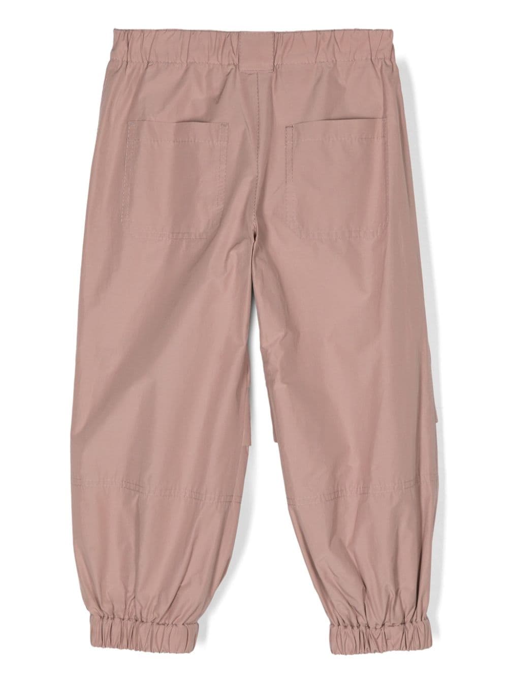 Pantaloni con dettaglio Monili per bambina Brunello Cucinelli Kids rosa con tasca diagonale laterale - Rubino Kids