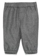 Pantaloni con logo - toppa per neonato Emporio Armani Kids grigio con elastico in vita - Rubino Kids