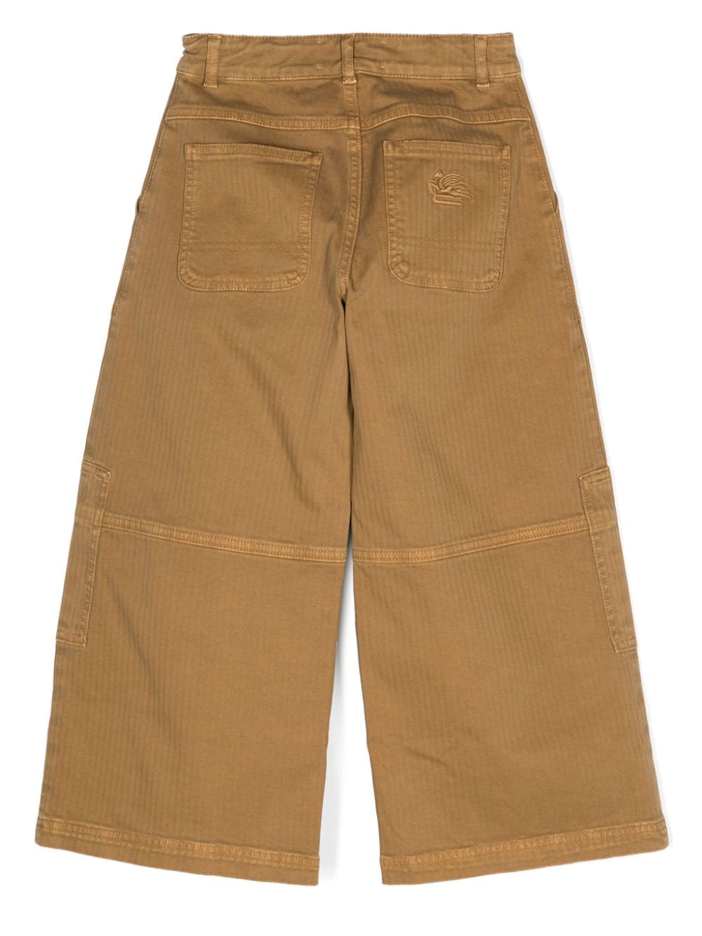 Pantaloni con motivo pied - de - poule per bambina ETRO KIDS beige con passanti - Rubino Kids