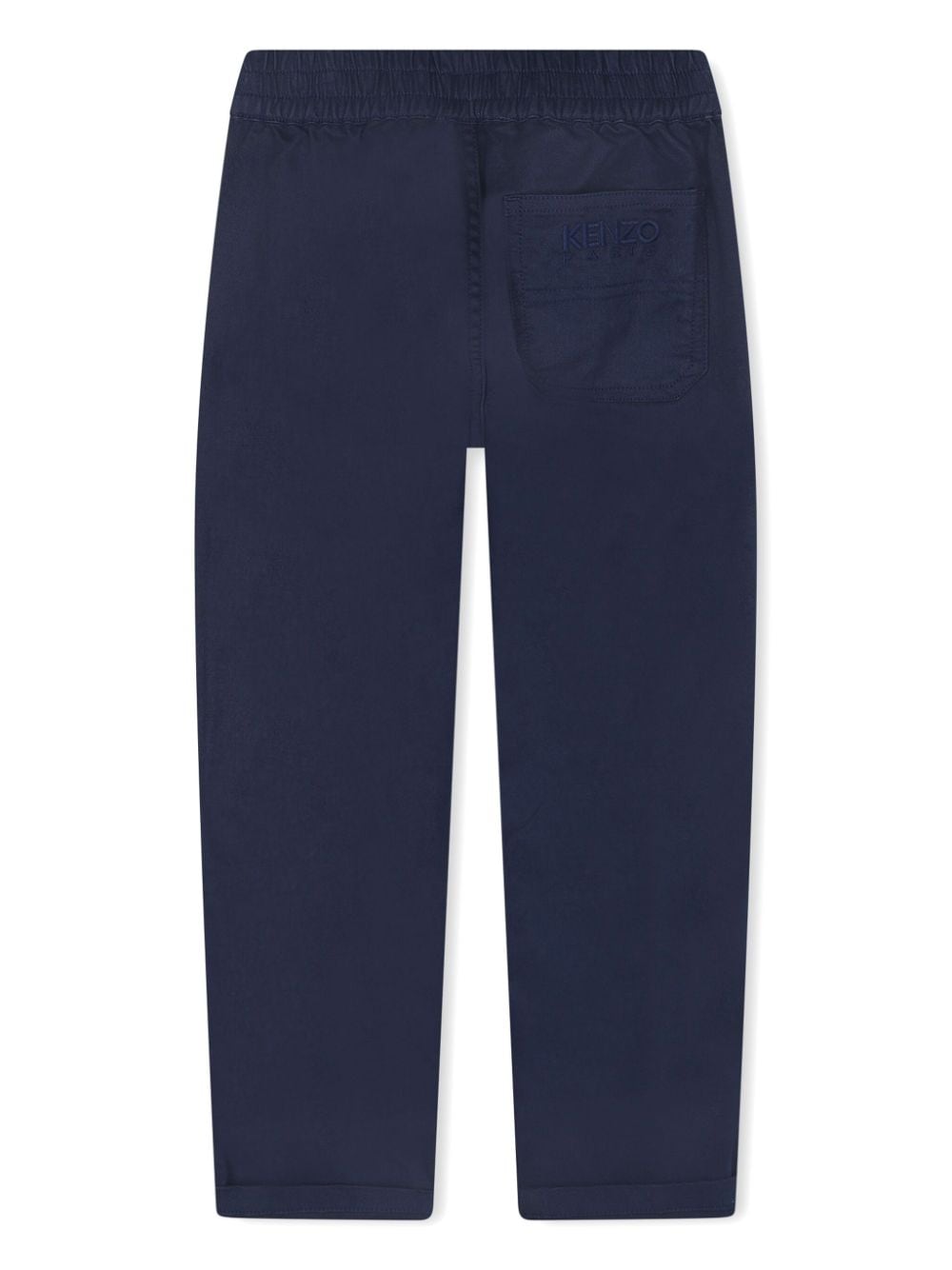 Pantaloni con ricamo per bambino Kenzo Kids blu con logo sul retro - Rubino Kids