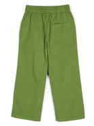 Pantaloni con stampa logo per bambino Bobo Choses verde con elastico in vita - Rubino Kids