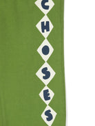 Pantaloni con stampa logo per bambino Bobo Choses verde con elastico in vita - Rubino Kids