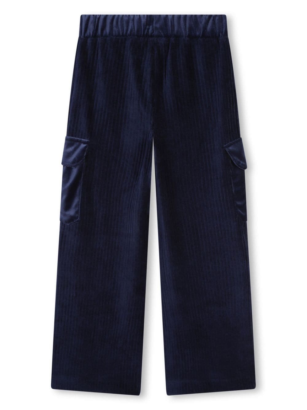 Pantaloni da bambina Billieblush blu a coste con tasche - Rubino Kids