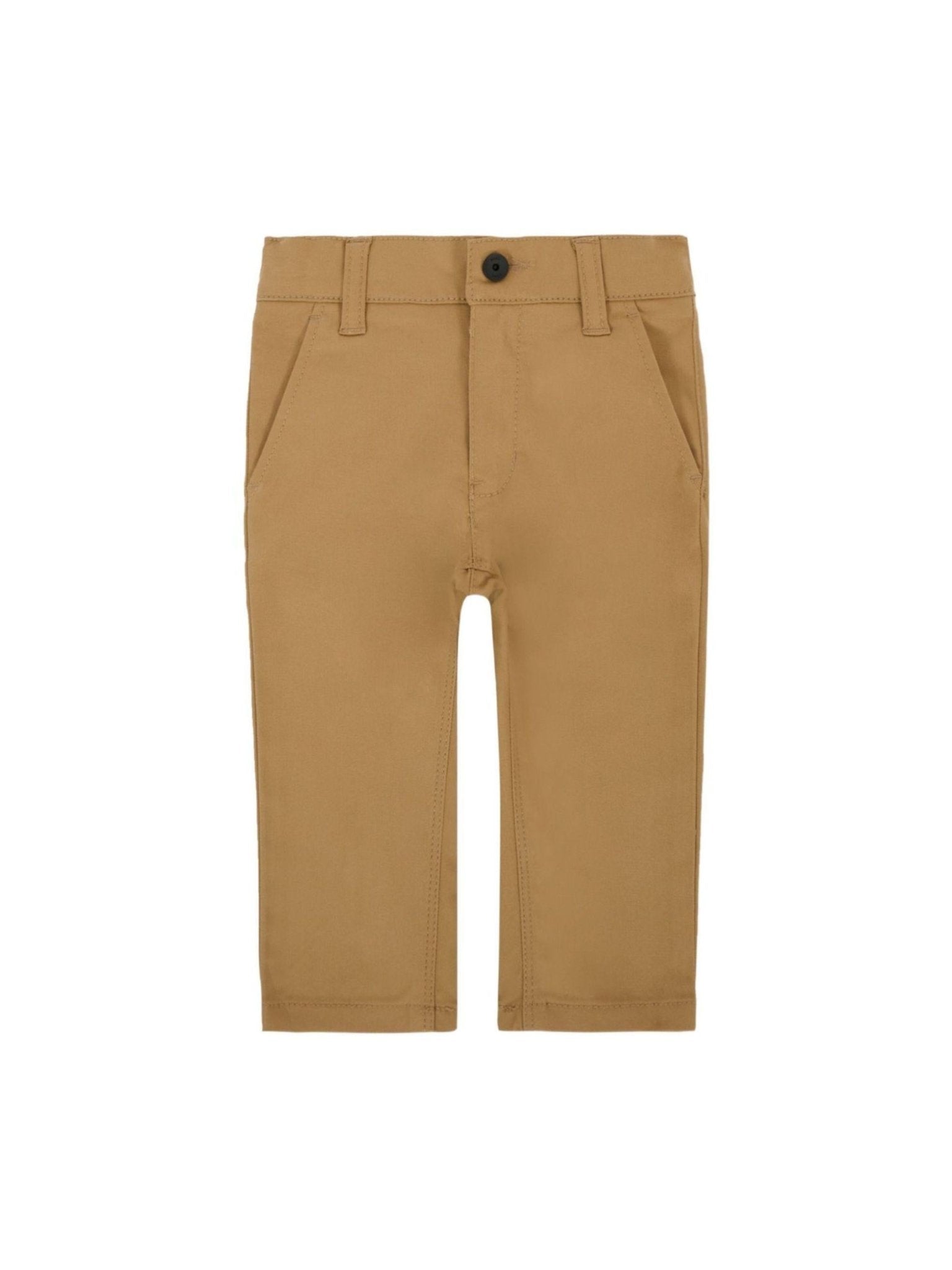 Pantaloni da bambino Boss Kids beige con tasche frontali - Rubino Kids