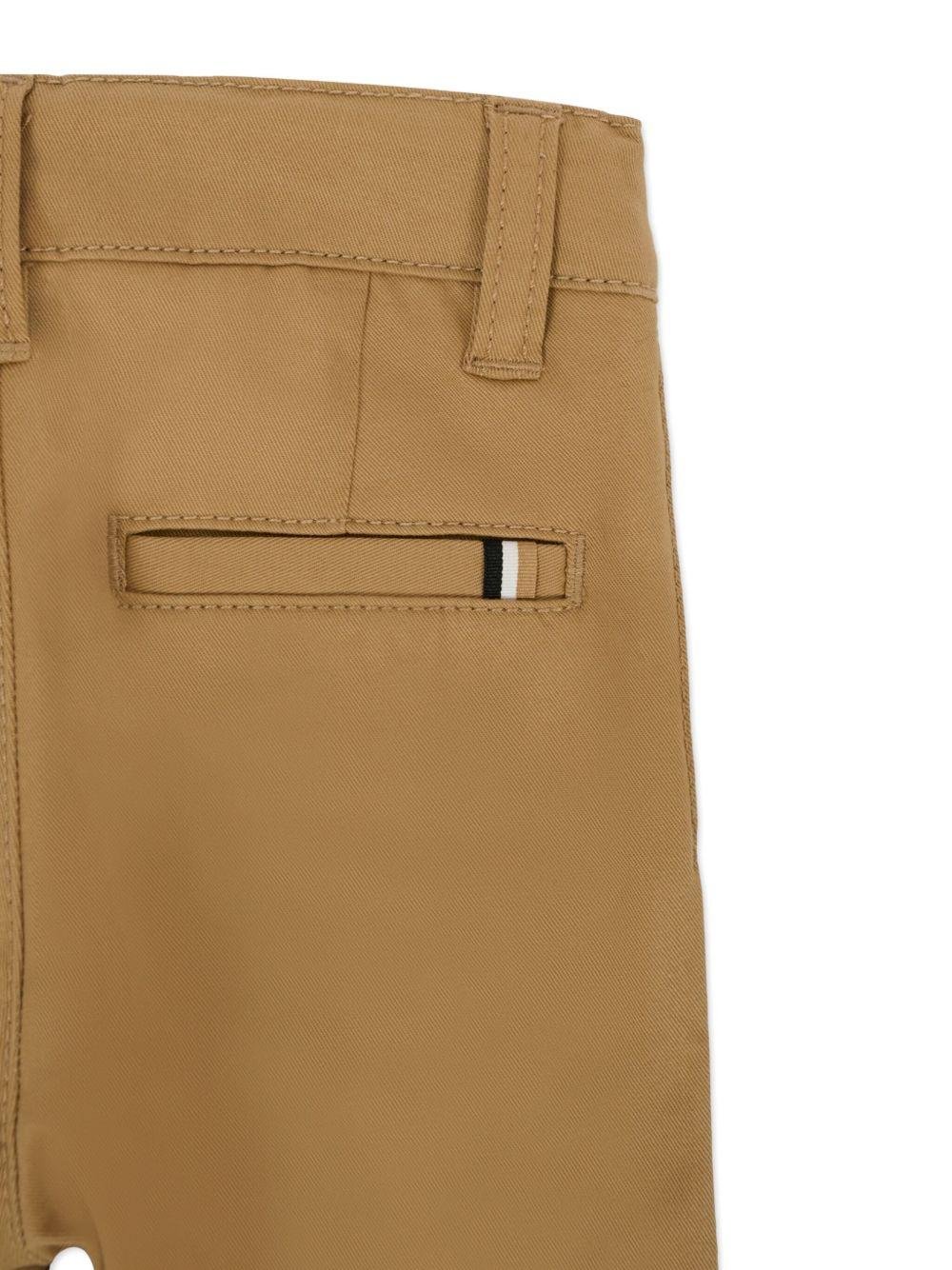 Pantaloni da bambino Boss Kids beige con tasche frontali - Rubino Kids