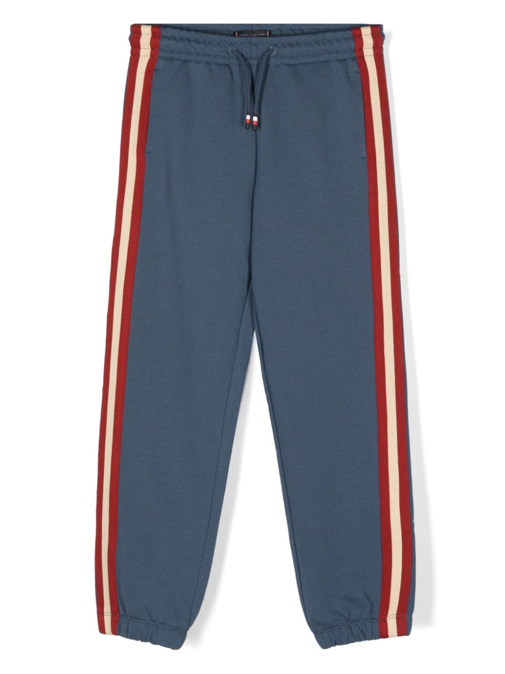 Pantaloni da tuta a righe a contrasto per bambino Tommy Hilfiger Junior blu con elastico in vita - Rubino Kids