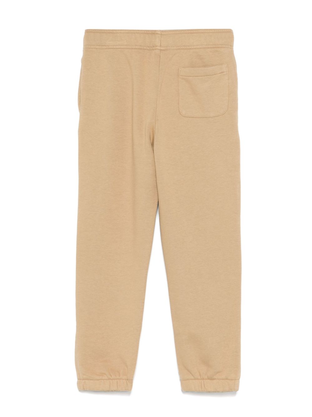 Pantaloni da tuta con logo ricamato per bambino Ralph Lauren Kids beige con caviglie elasticizzate - Rubino Kids