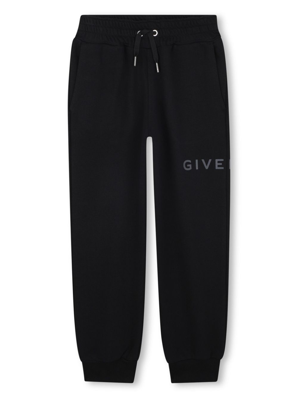 Pantaloni da tuta con stampa logo per bambino Givenchy Kids nero con due tasche diagonali - Rubino Kids