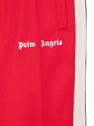 Pantaloni da tuta con stampa logo per bambino Palm Angels Kids rossa con elastico in vita - Rubino Kids