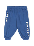 Pantaloni da tuta Diamonds per neonato Bobo Choses blu con cuciture a vista - Rubino Kids