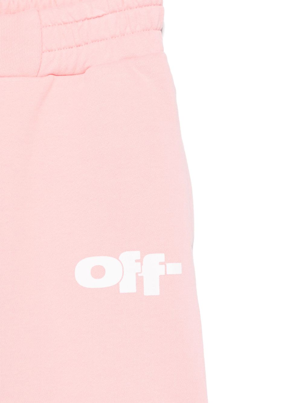 Pantaloni da tuta grafici per bambina Off - White Kids rosa con due tasche laterali - Rubino Kids