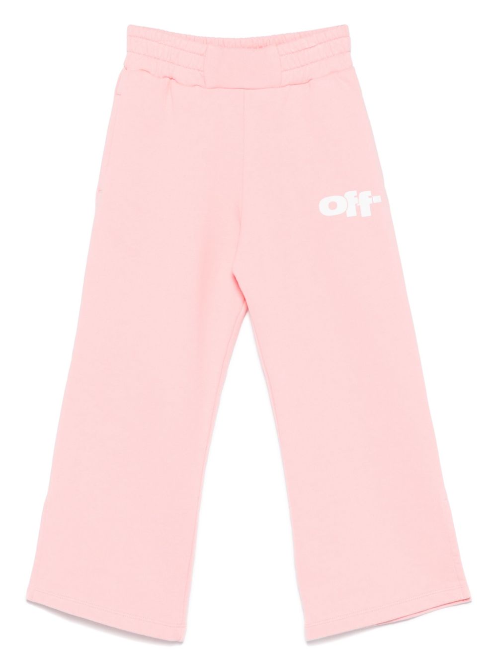 Pantaloni da tuta grafici per bambina Off - White Kids rosa con due tasche laterali - Rubino Kids