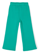 Pantaloni da tuta in jersey per bambino MSGM Kids verde con gamba larga - Rubino Kids