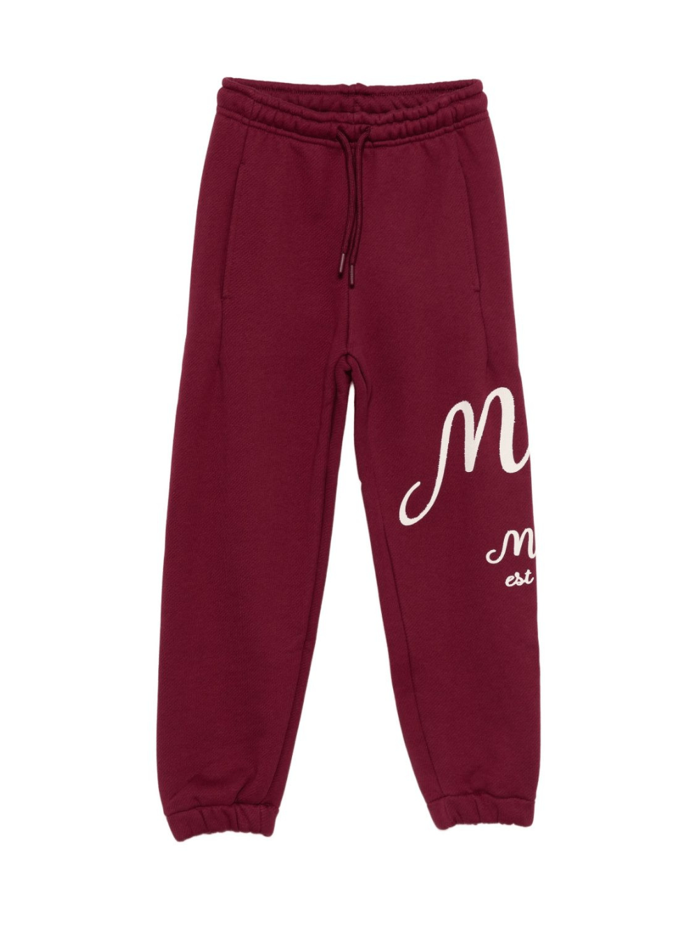 Pantaloni da tuta per bambina MSGM Kids bordeaux con tasche laterali - Rubino Kids
