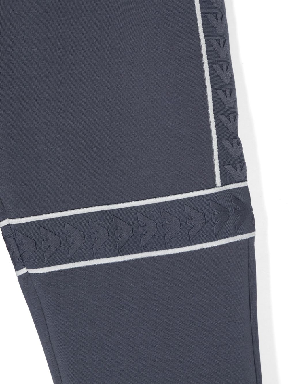 Pantaloni da tuta per bambino Emporio Armani Kids blu con nastro logo - Rubino Kids